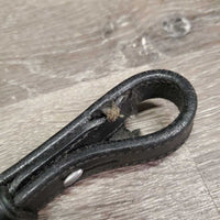 Thick Leather Curb Reins *vgc/xc, clean, mnr rubs, broken/torn keeper