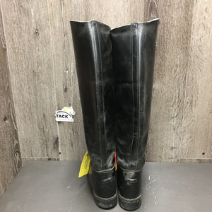 Field Boots, Pull On, Boot Pulls *gc/fair, oldewr, creased, dirty, stiff, scrapes, residue, unstitched toe