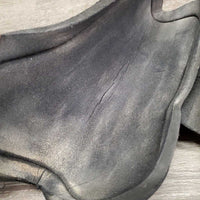 Pr Open Front Boots *gc, 1 squished, dirty, scuffs, scratches, older
