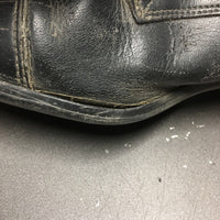 Field Boots, aftermarket Zips, Blue/Green Plaid Boot Bag, Red Plastic Forms *fair, peeling, rubs, scratches, pulling off sole
