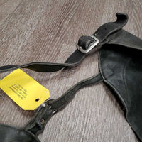 Full Suede Chaps, zips *fair, dirty, older, v.stiff & curled bottom, rubs, discolored
