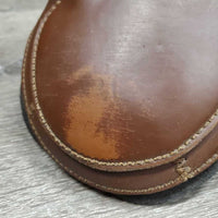 Leather Hind Boots, tabs *gc, dirty, scratches, scrapes, paint
