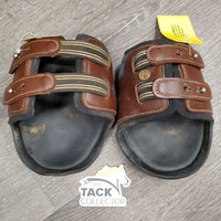 Leather Hind Boots, tabs *gc, dirty, scratches, scrapes, paint
