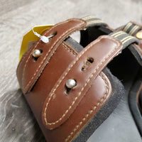 Leather Hind Boots, tabs *gc, dirty, scratches, scrapes, paint
