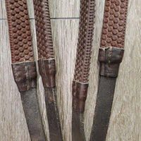 Rsd Rolled Bridle, Rubber Reins *gc/fair, NO Flash, older, rubs, scraped edges, splits, mismatched, tight keepers, dry, faded