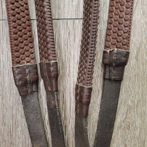 Rsd Rolled Bridle, Rubber Reins *gc/fair, NO Flash, older, rubs, scraped edges, splits, mismatched, tight keepers, dry, faded