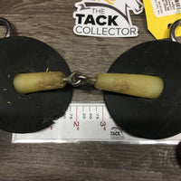 2 Ring Elevator Gag Bit, Rubber Bit Guards *fair, v.dirty, v.chewed, residue, rough & sharp edges
