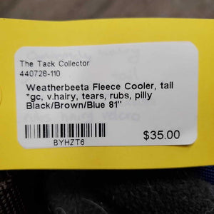 Fleece Cooler, tail *gc, v.hairy, tears, rubs, pilly