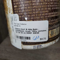 Hoof & Hide Balm - Conditioner, brush *filthy container, 1/2 full
