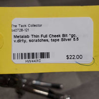 Thin Full Cheek Bit *gc, v.dirty, scratches, tape
