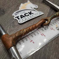 Full Cheek Single Joint Copper Bit *fair, dirt, film, oxidization, chewed, gunky