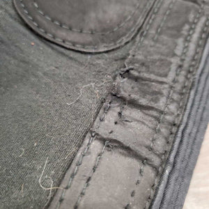 Neoprene Half Chaps *gc/fair, cracks, rubs, clean, undone stitching, hair