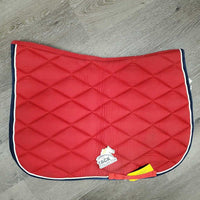 Quilt Jumper Saddle Pad, 1x piping *gc, rubs, pills, puckers, faded, hairy seams, stains
