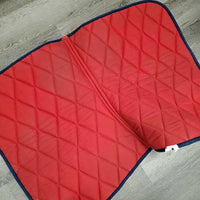 Quilt Jumper Saddle Pad, 1x piping *gc, rubs, pills, puckers, faded, hairy seams, stains
