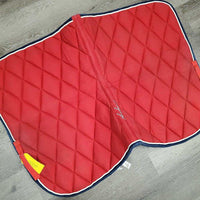 Quilt Jumper Saddle Pad, 1x piping *gc, rubs, pills, puckers, faded, hairy seams, stains
