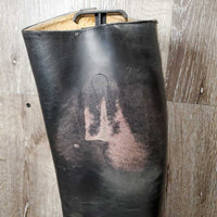 Field Boots, Pull On, 2 Blue Forms *fair, older, rubs, scrapes, crumpled & peeled heels, undone seams, torn & missing tabs
