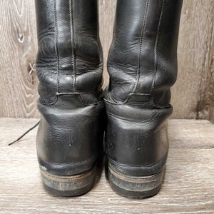 Field Boots, Pull On, 2 Blue Forms *fair, older, rubs, scrapes, crumpled & peeled heels, undone seams, torn & missing tabs