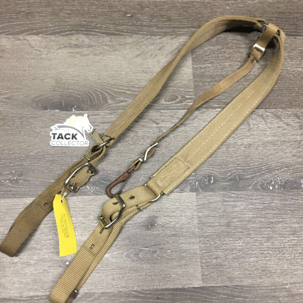 Thick Nylon Breastcollar, snap *gc/fair, snap: v.rusty & stiff, stains, clean, rubs