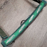 Padded Nylon Grooming Halter *gc/fair, stains, residue, oxidized, padding: cracked, peeling , sticky & chipped
