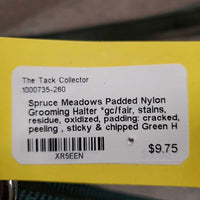 Padded Nylon Grooming Halter *gc/fair, stains, residue, oxidized, padding: cracked, peeling , sticky & chipped
