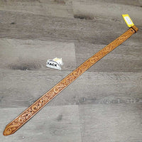 Light Tooled Leather Western Belt *NO Buckle, xc, mnr stains & rubs
