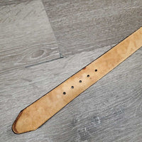 Light Tooled Leather Western Belt *NO Buckle, xc, mnr stains & rubs
