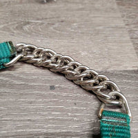 Nylon Chain Western Chin Curb Strap, buckles *vgc, older, mnr dirty?stains

