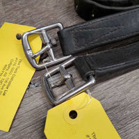 Pr Thick Lined Stirrup Leathers *gc, rubs, hole threads, dents, scrapes, stiff, dirt