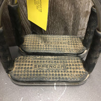 Pr Flexi Stirrup Irons, grips *gc, v.dirty
