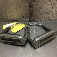 Pr Flexi Stirrup Irons, grips *gc, v.dirty
