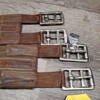 Cotton Web Girth, 1x Roller buckles *gc, older, stains, rubs, tape
