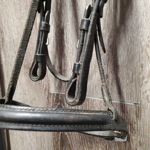 Rsd Bridle, Bling, Wide Cotton Web Reins *gc/fair, missing bling, dirty, scrapes, creases, mnr mismatched, dry, stiff