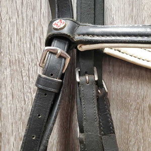 Padded Bridle *gc/fair, dirty, rubs, NO Flash, cut end, xhole, scraped edges, x.tight keepers