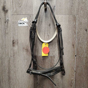 Padded Bridle *gc/fair, dirty, rubs, NO Flash, cut end, xhole, scraped edges, x.tight keepers