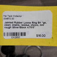 Jointed Rubber Loose Ring Bit *gc, clean, stains, residue, chews, mnr rough
