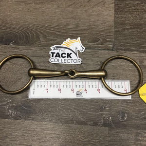 Med Hvy Loose Ring Snaffle Bit *gc/fair, dirt, residue, discolored/stained, chews, scratches