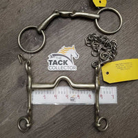 High Port Weymouth Bit, chain, french link bradoon *gc, clean, scratches, residue, stains
