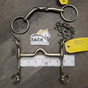 High Port Weymouth Bit, chain, french link bradoon *gc, clean, scratches, residue, stains