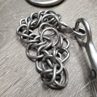 Low Port Weymouth Bit, chain, loose ring lozenge french link bradoon *vgc, clean, stains, scratches