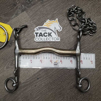 Low Port Weymouth Bit, chain, loose ring lozenge french link bradoon *vgc, clean, stains, scratches
