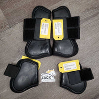Open Front & Hind Boots, velcro *xc/like new, flattened/squished
