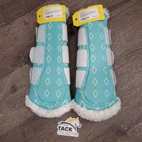 Pr Fleece Lined Closed Boots, velcro *like new
