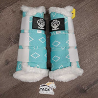 Pr Fleece Lined Closed Boots, velcro *like new

