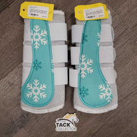 Pr Mesh Closed Boots, velcro "winter" *like new, upside down logo
