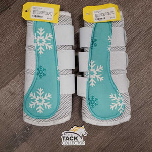 Pr Mesh Closed Boots, velcro "winter" *like new, upside down logo