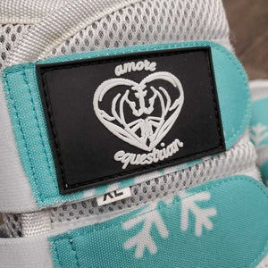 Pr Mesh Closed Boots, velcro "winter" *like new, upside down logo