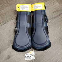 Pr Closed Boots, fleece lined, velcro *vgc, curled & peeled edges, clean, linty velcro
