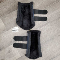 Pr Closed Boots, fleece lined, velcro *vgc, curled & peeled edges, clean, linty velcro

