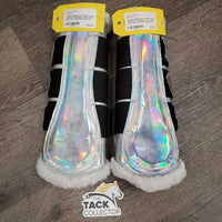 Pr Fleece Lined Closed Front Boots, velcro *like new, film