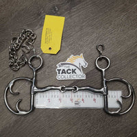 Kimblehook French Link, Center Lozenge Bit, chain *xc/like new, clean, mnr scratches, uneven hooks
